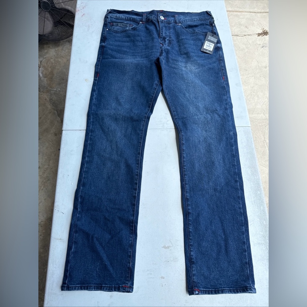 True Religion Ricky Relaxed Dark Indigo Blaster Men’s Straight Jeans 36/34 NEW